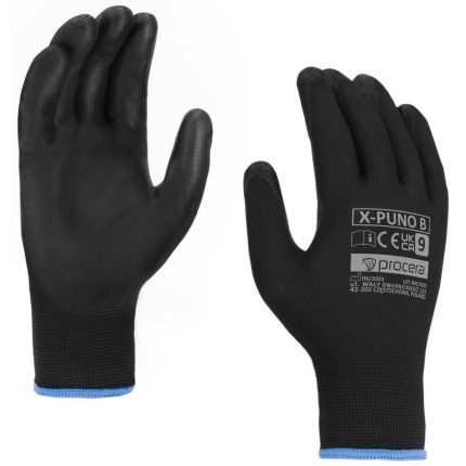 PU-BESCHICHTETE SCHUTZHANDSCHUHE X-PUNO SCHWARZ